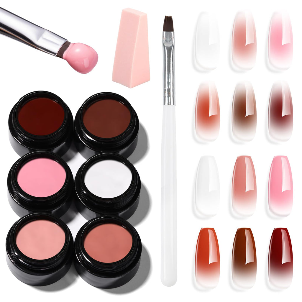 Makartt Ombre Gel Nail Polish Kit – 6-Color Gradient Blush Set