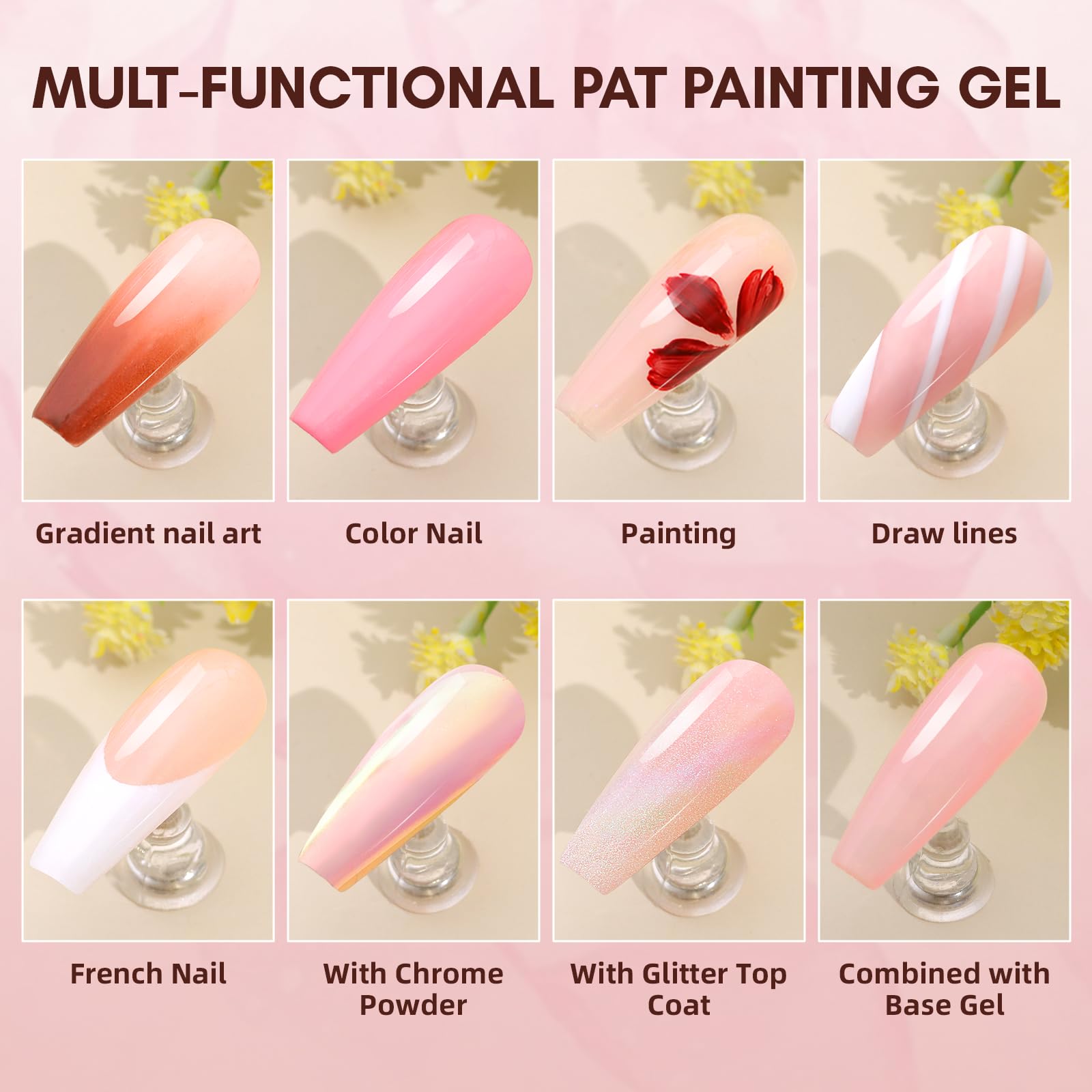 Makartt Ombre Gel Nail Polish Kit – 6-Color Gradient Blush Set