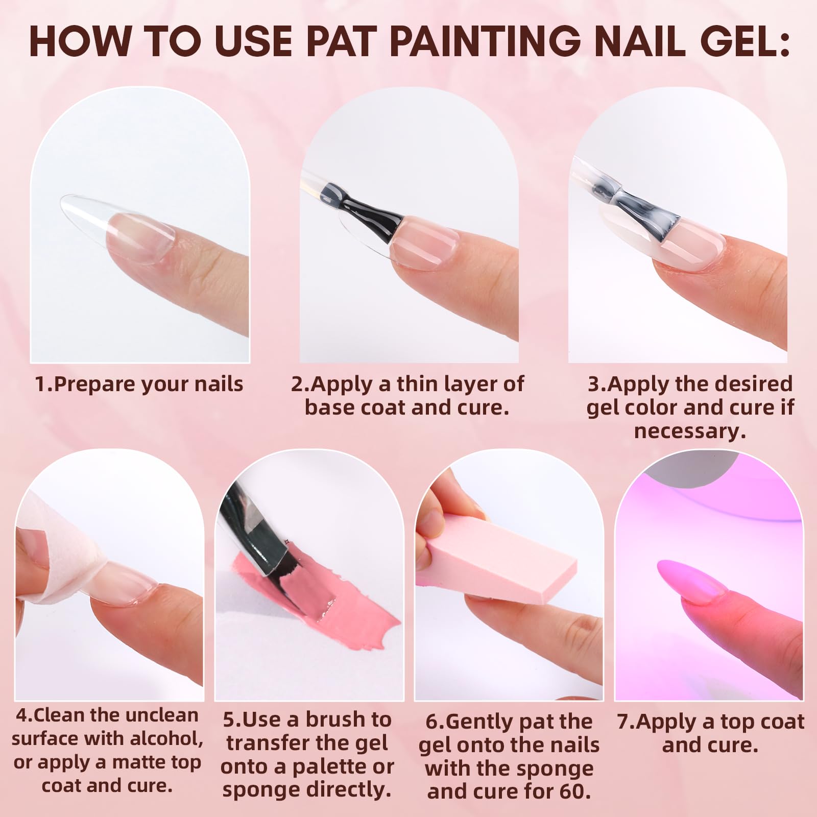Makartt Ombre Gel Nail Polish Kit – 6-Color Gradient Blush Set