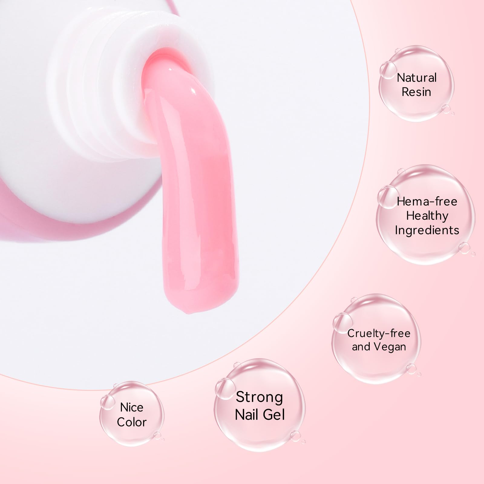 Makartt Poly Nail Gel Set – 6 Pastel Builder Gels for Extensions & Overlays | 15ml