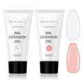 Makartt Poly Nail Gel Set – Milky White & Nude Pink, 50ML Each | Builder Gel for Extensions & Overlays | Long-Lasting Nail Art at Home