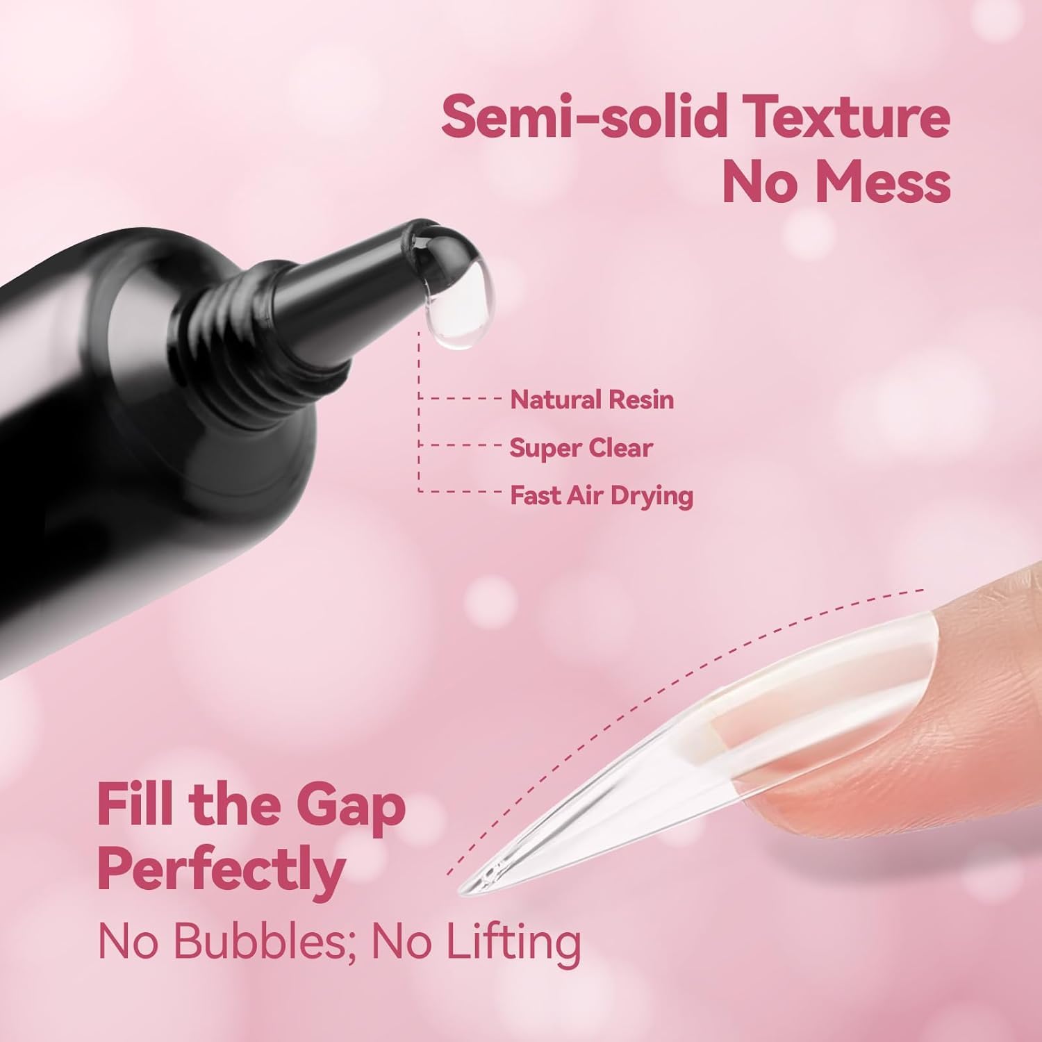 Makartt HEMA-Free Semi-Solid Nail Glue for Press-On Nails – 10ml x 2