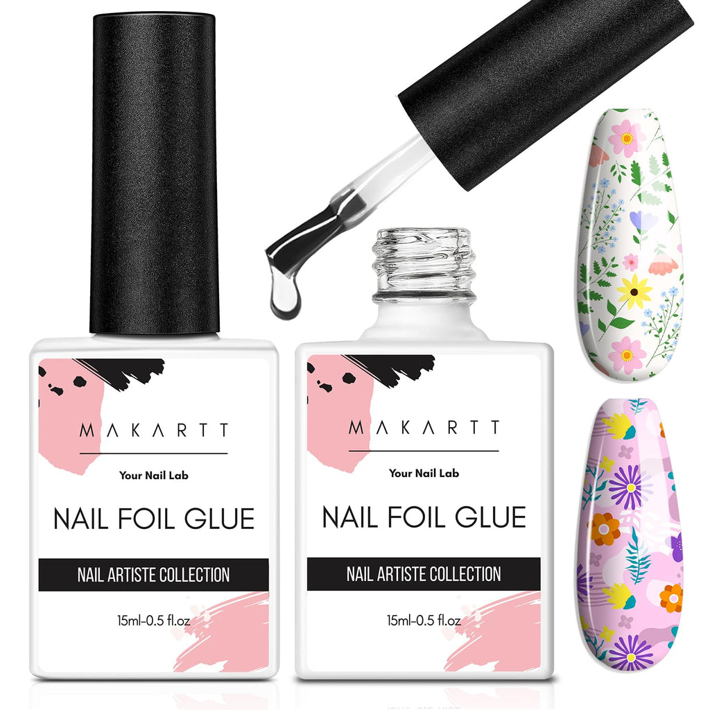 Makartt Nail Foil Glue Gel – Strong Foil Transfer Gel (2x15ML)