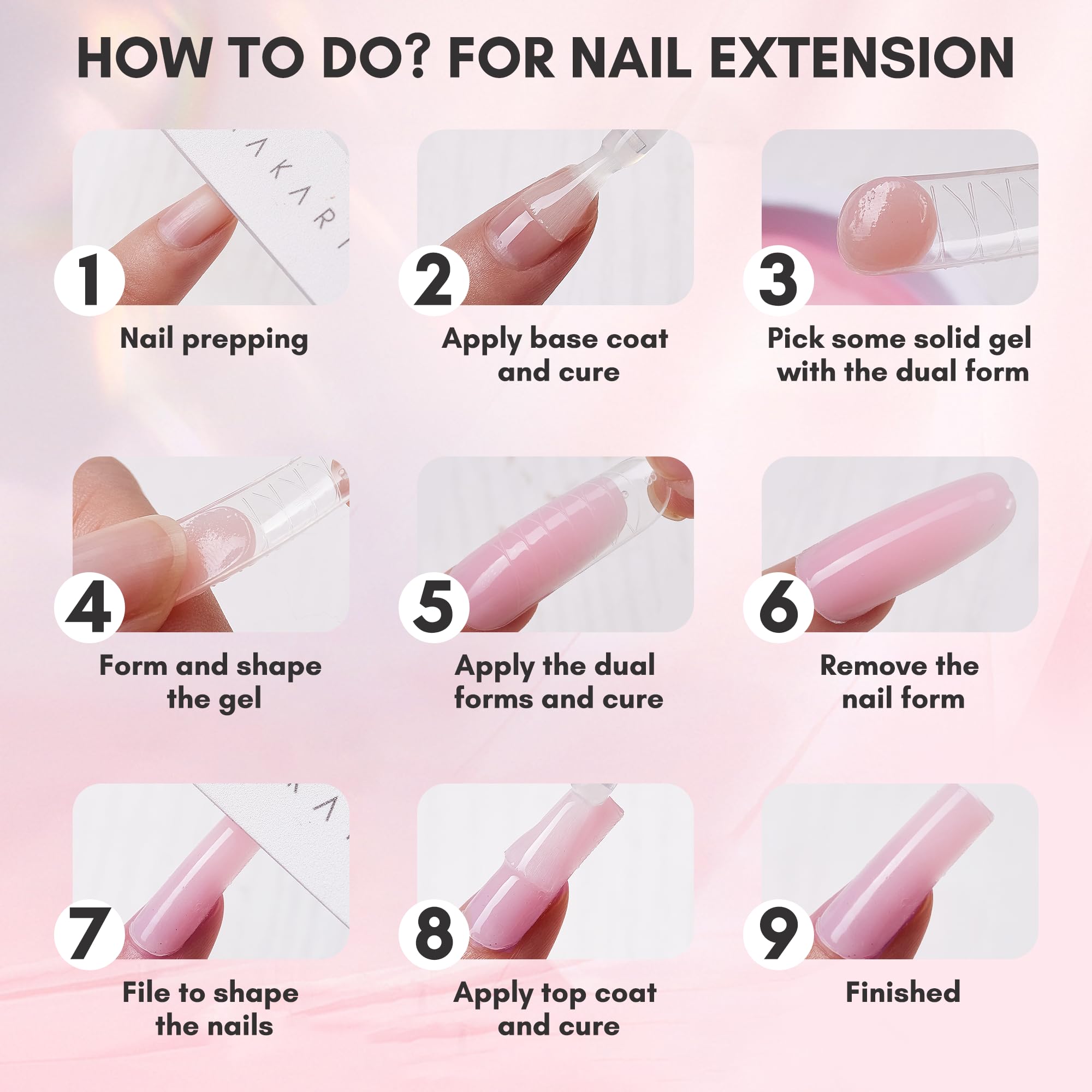Makartt 3D Nail Gel Art Kit — 4 Colors for Extensions, Molds & 3D Nail Art