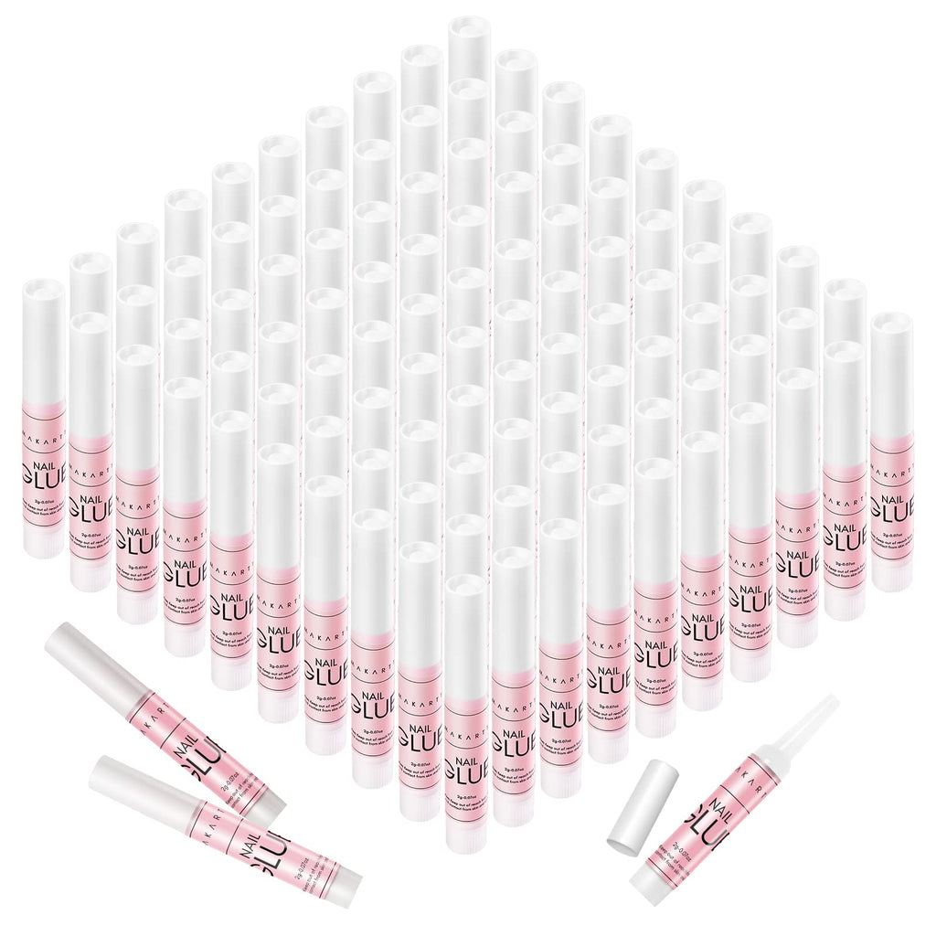 Makartt Super Strong Nail Glue – 100-Pack Bulk Press-On Adhesive (Air-Dry)