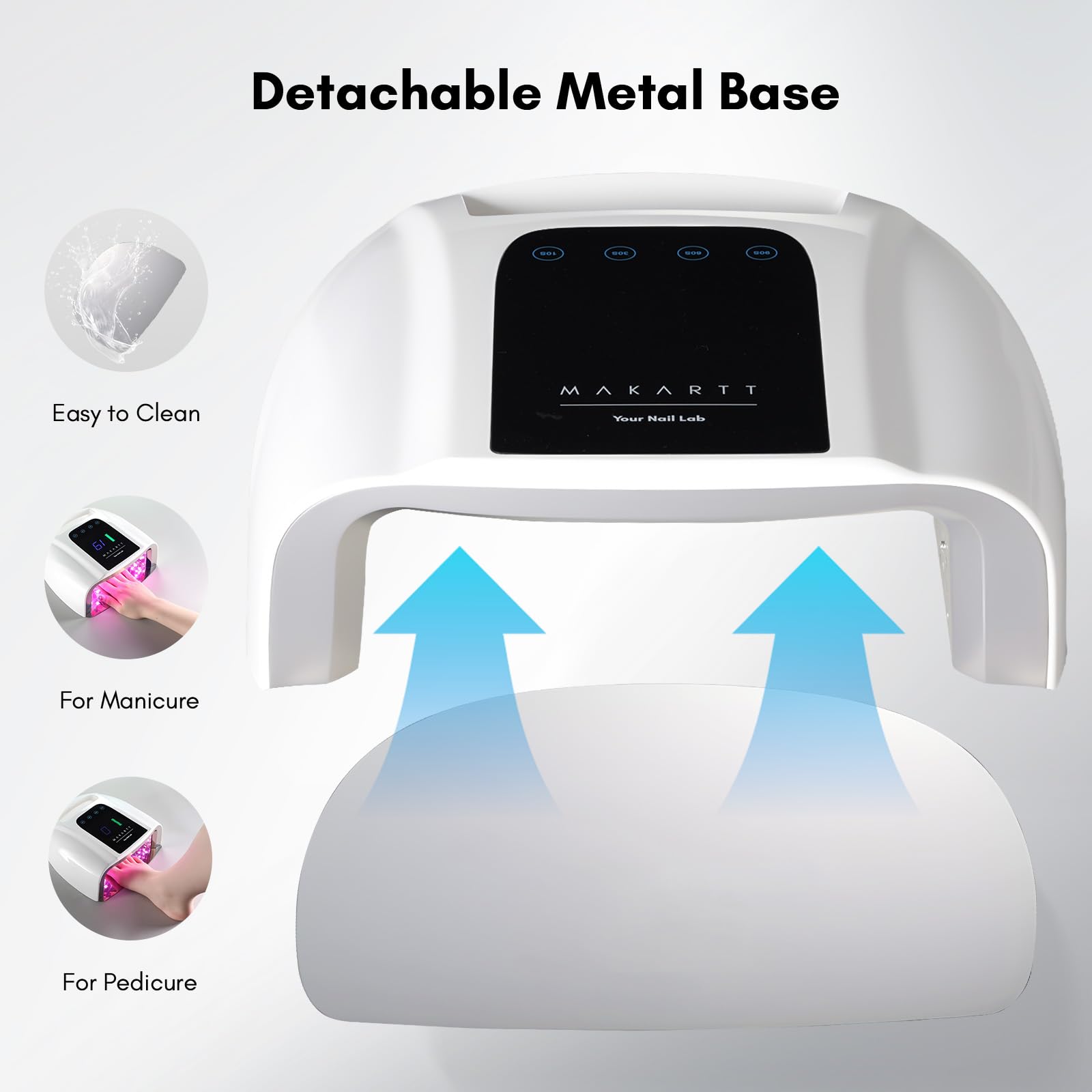 Makartt UV LED Nail Lamp – 35W Fast Curing, 42 Beads, 4 Timers, Cordless & Rechargeable