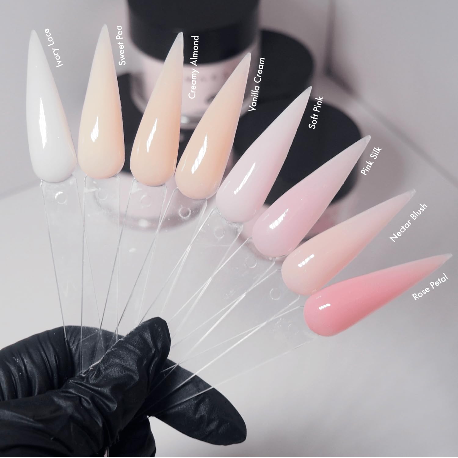MakarttPro Cool Tone Acrylic Powder Collection – 8-Piece Nude & Pink Cover Set for Nail Technicians
