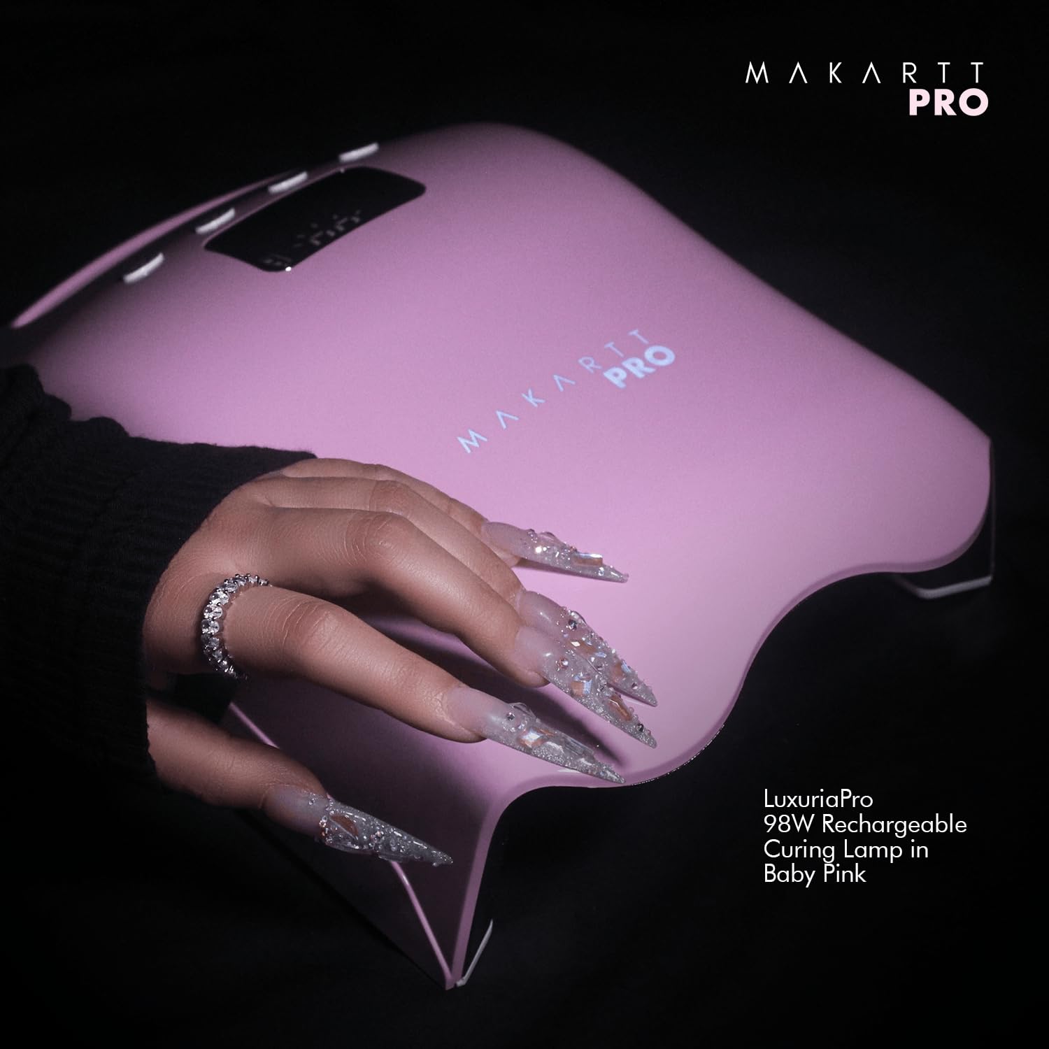 MakarttPro LuxuriaPro 98W UV LED Nail Lamp | Cordless, Rechargeable 5200mAh, 42 LEDs