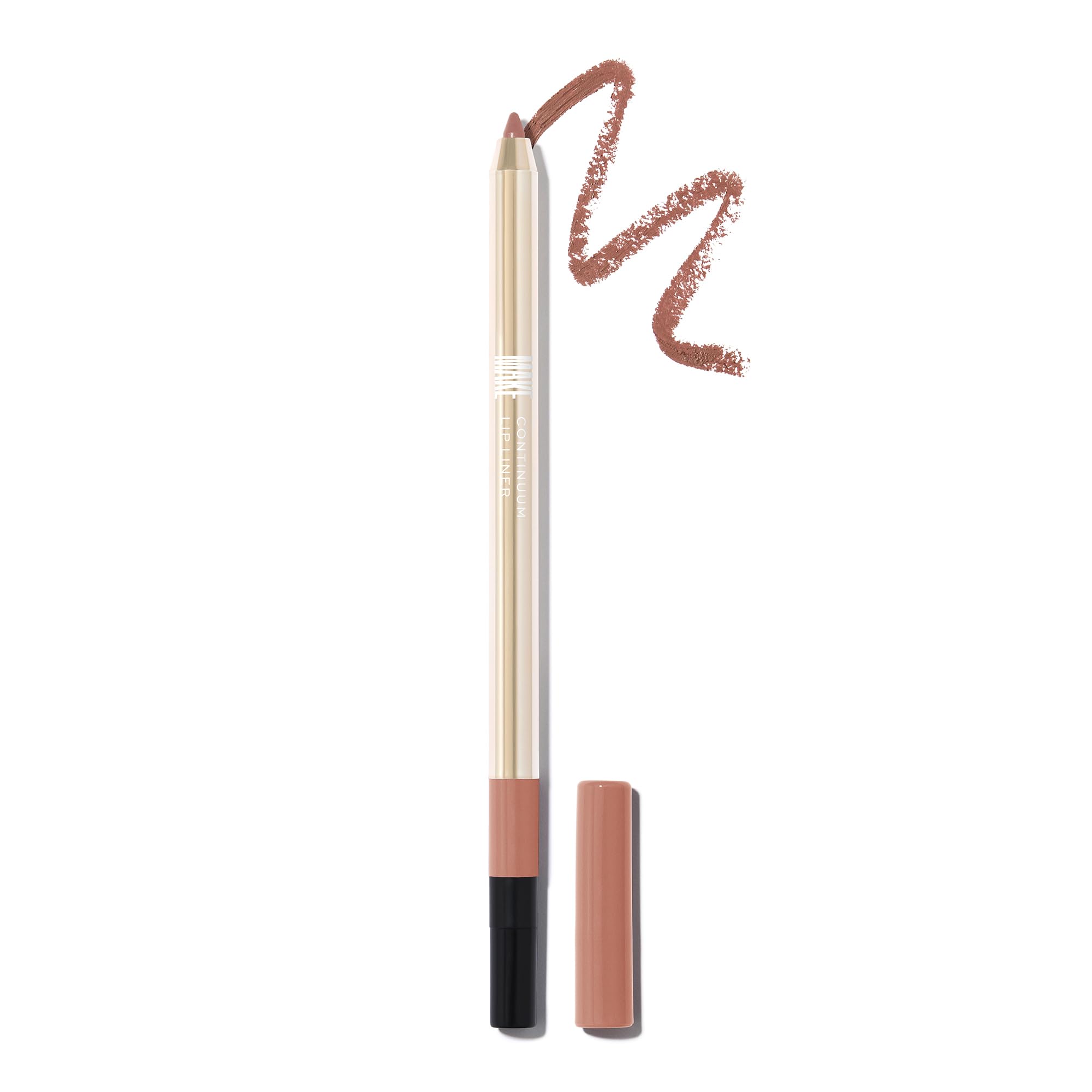 MAKE Beauty Continuum Lip Liner – Long-Lasting Creamy Nude Lip Liner with Built-In Sharpener & Blending Brush (Atmospheric)