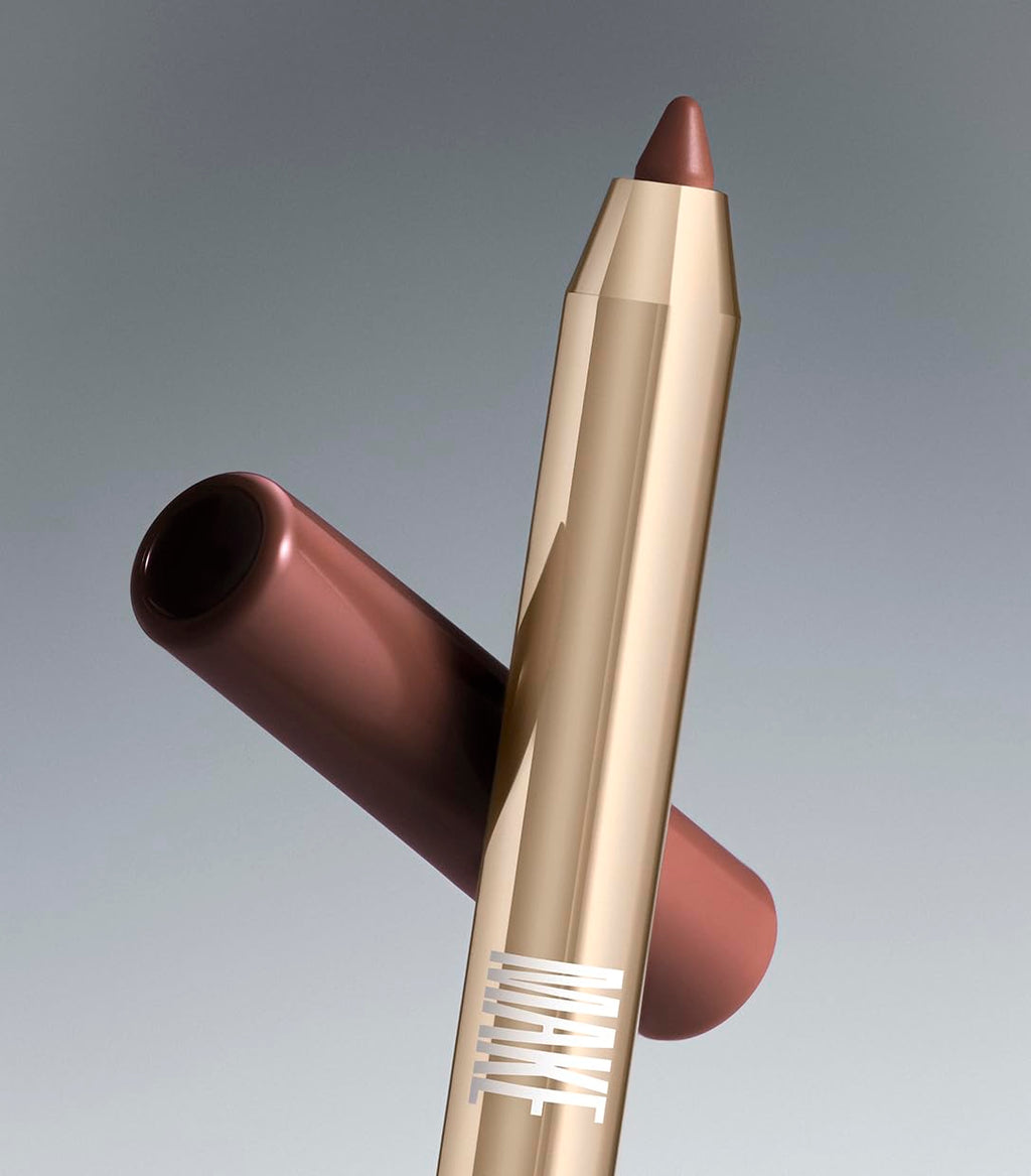 MAKE Beauty Continuum Lip Liner – Equilibrium (Rosy Nude) Long-Lasting Velvet Matte with Built-In Sharpener & Brush