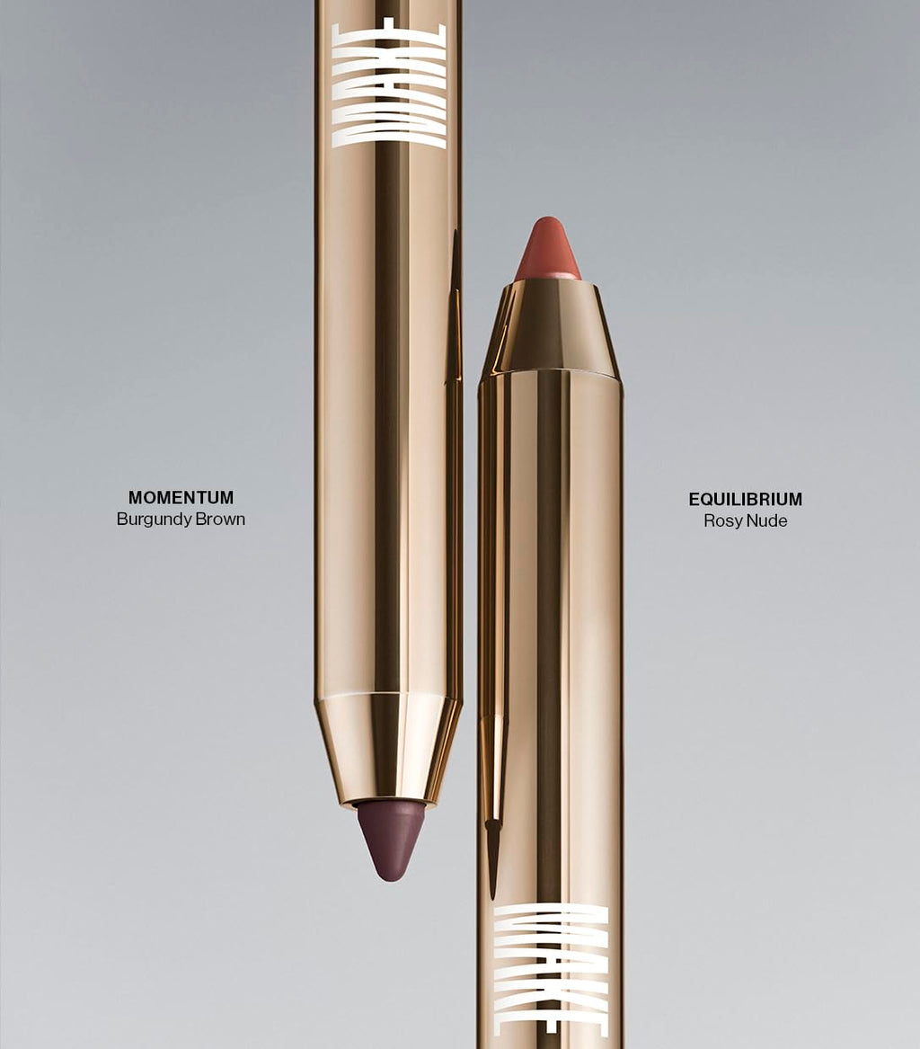 MAKE Beauty Continuum Lip Liner – Equilibrium (Rosy Nude) Long-Lasting Velvet Matte with Built-In Sharpener & Brush