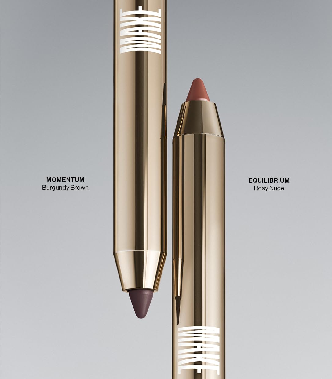 MAKE Beauty Continuum Lip Liner – Equilibrium (Rosy Nude) Long-Lasting Velvet Matte with Built-In Sharpener & Brush