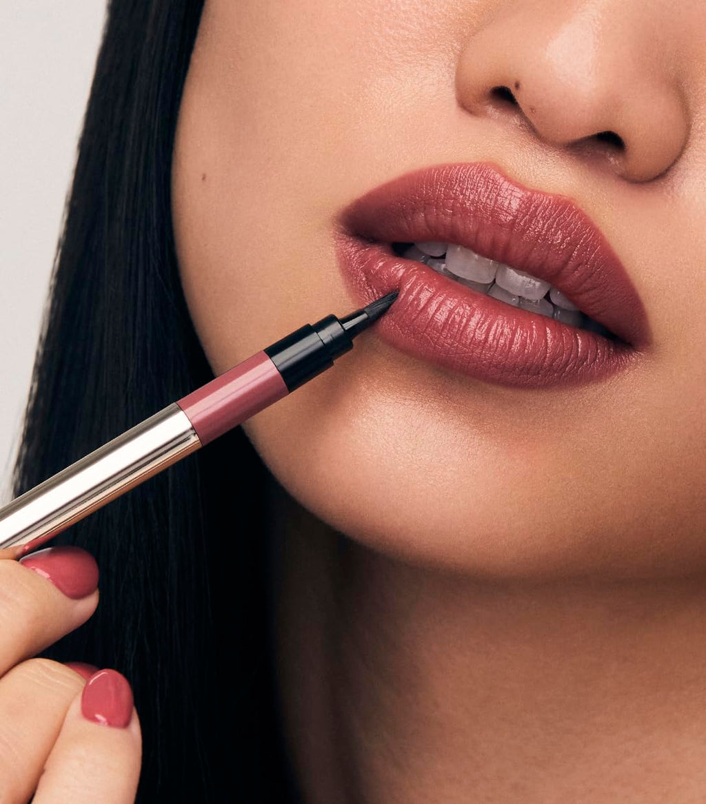 MAKE Beauty Continuum Lip Liner – Pulse Dusty Pink, Velvet Matte Finish with Built-In Sharpener & Brush