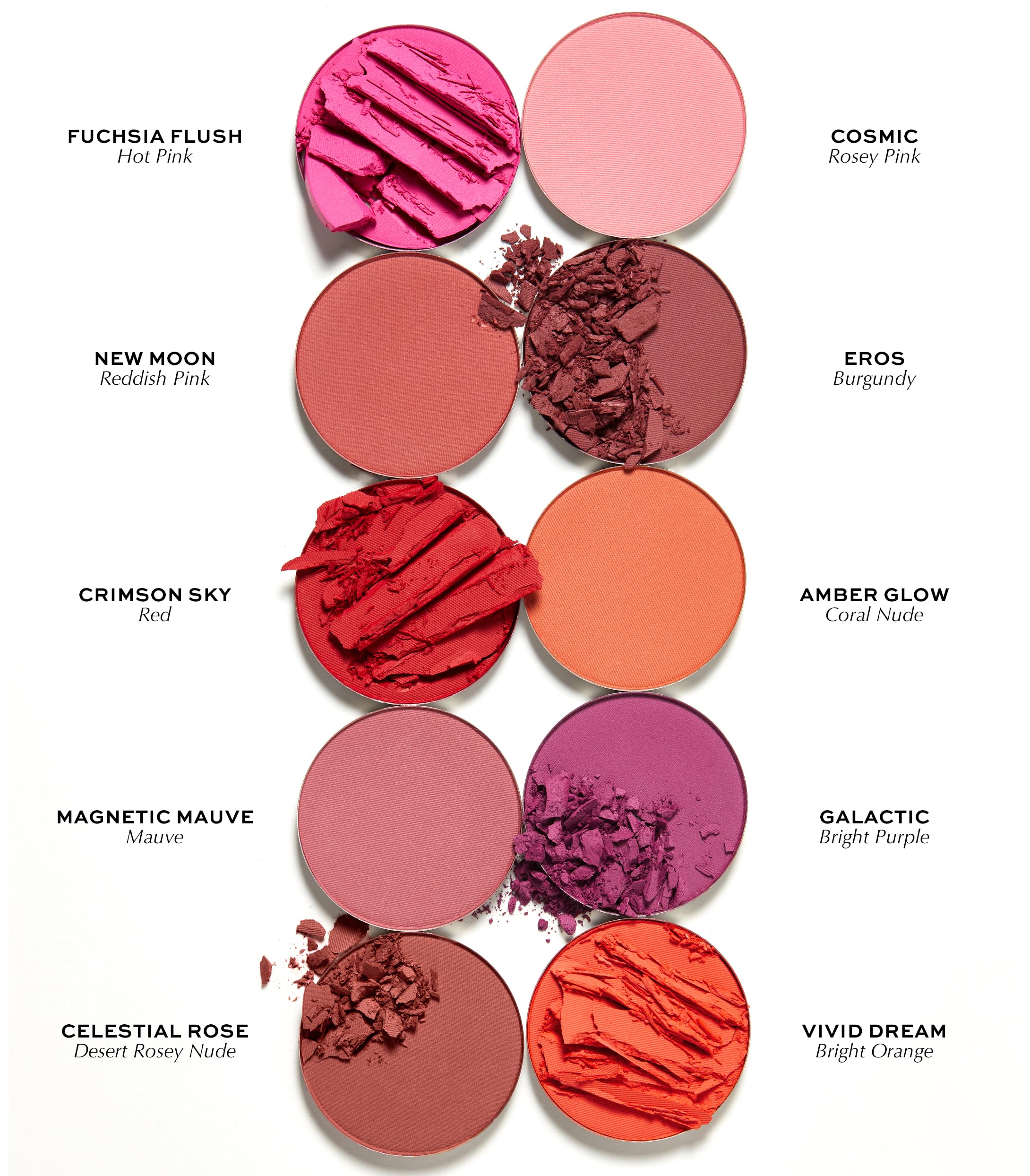 MAKE Beauty Skin Mimetic Microsuede Blush – New Moon Pink Matte Powder, Travel-Size Palette