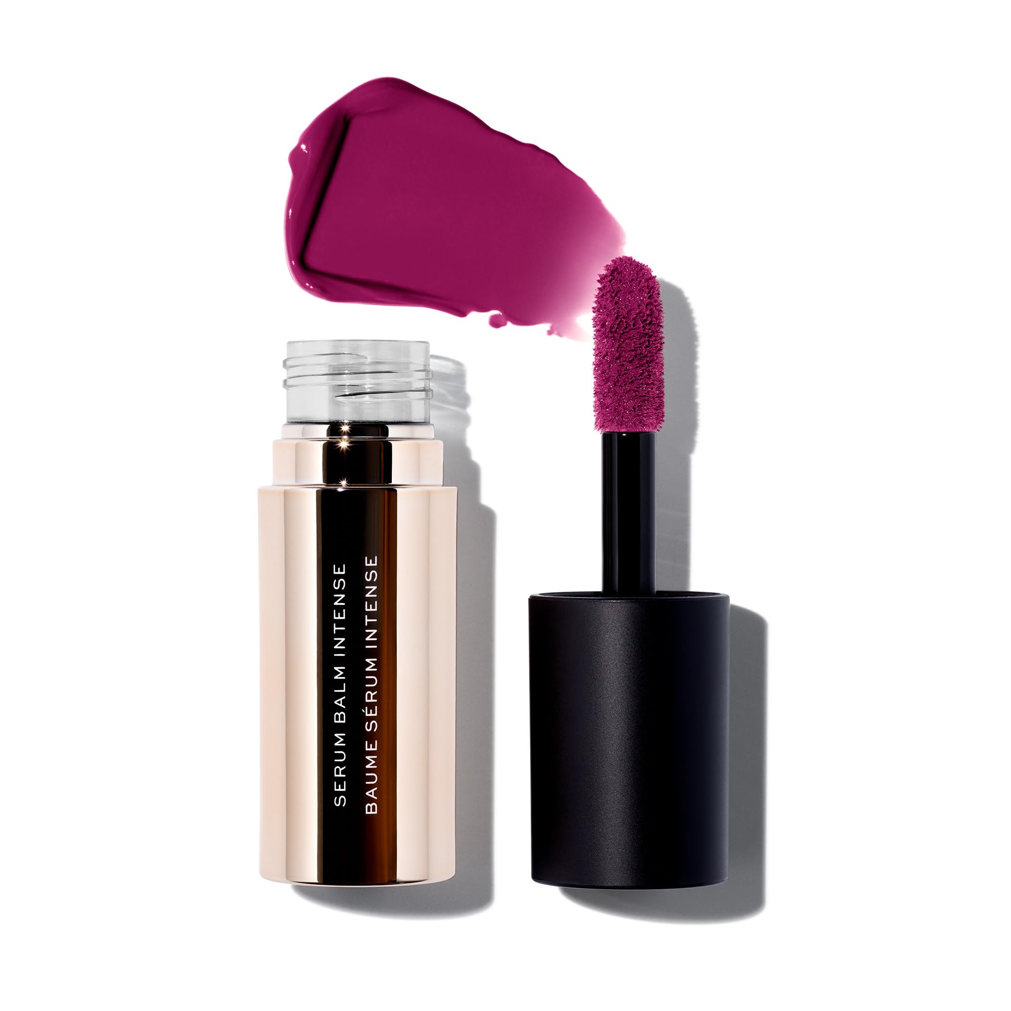 MAKE Beauty Serum Balm Intense Lip Gloss – Hydrating Pigmented Vegan Lip Oil in Lilac Layer+