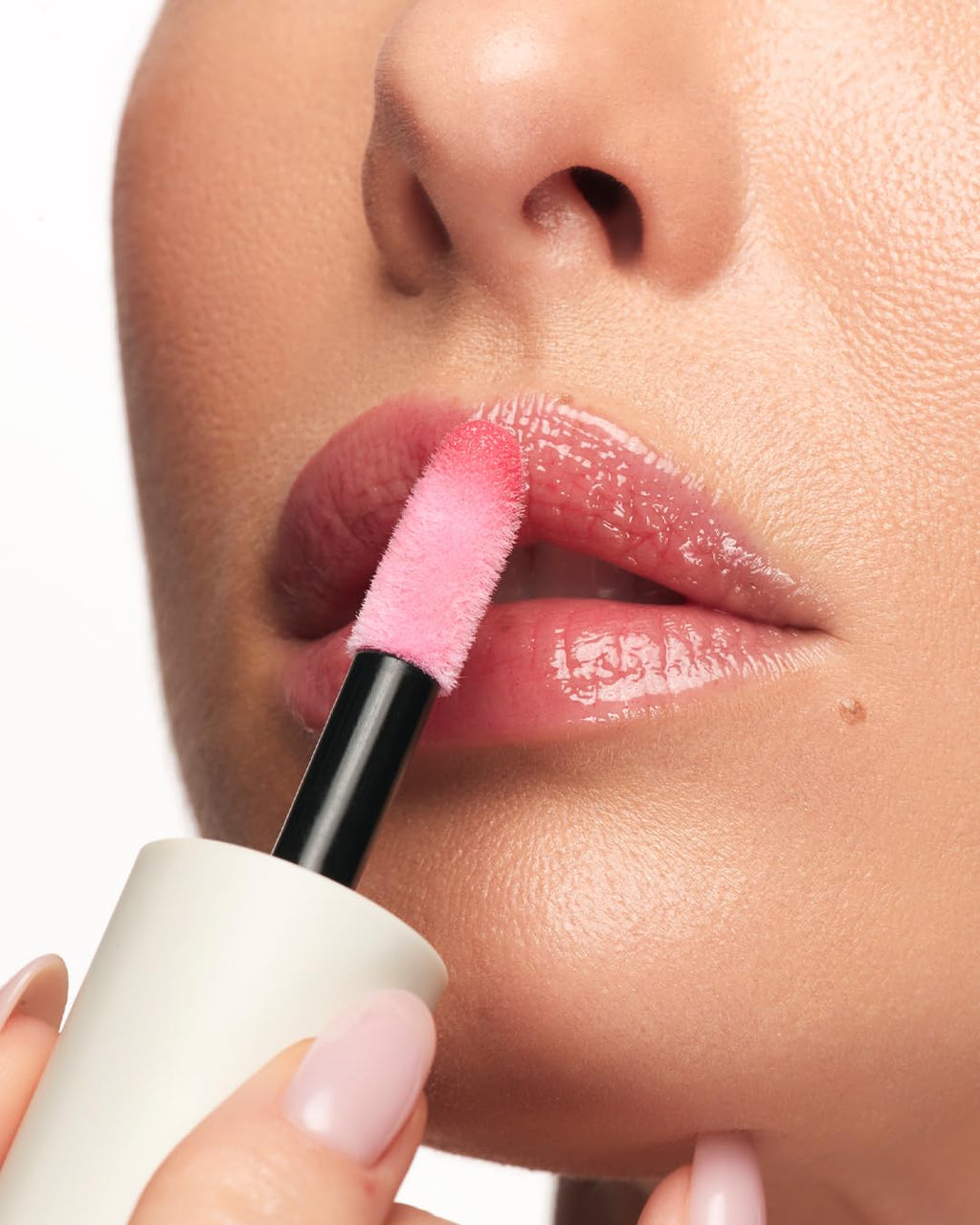 MAKE Beauty Serum Balm Hydrating Lip Oil – Vegan Lip Gloss with Plumping in Pink Cerise