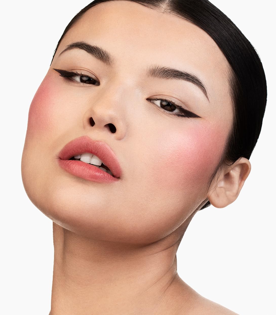MAKE Beauty Skin Mimetic Microsuede Blush – Crimson Sky Matte Powder, Long-Lasting Color, Travel-Size Refillable Palette