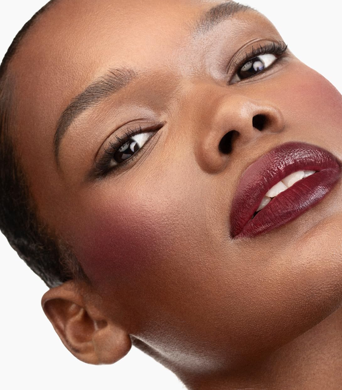 MAKE Beauty Skin Mimetic Microsuede Blush in Eros – Matte Burgundy, Travel-Size