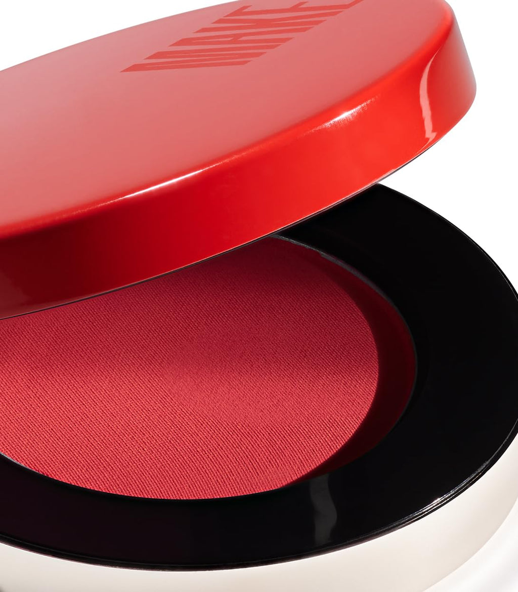 MAKE Beauty Skin Mimetic Microsuede Blush – Crimson Sky Matte Powder, Long-Lasting Color, Travel-Size Refillable Palette