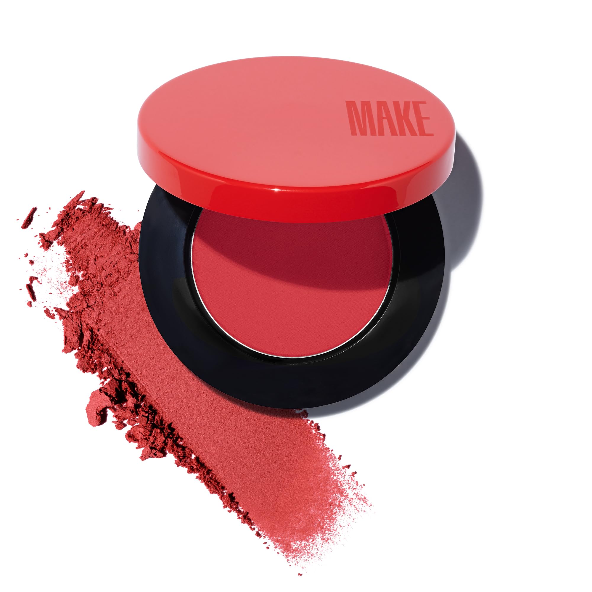 MAKE Beauty Skin Mimetic Microsuede Blush – Crimson Sky Matte Powder, Long-Lasting Color, Travel-Size Refillable Palette