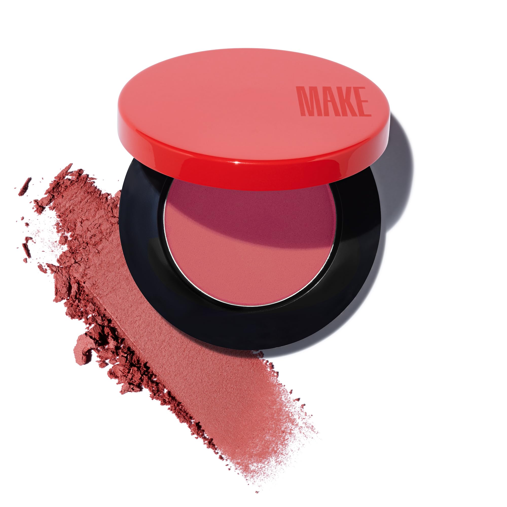 MAKE Beauty Skin Mimetic Microsuede Blush – New Moon Pink Matte Powder, Travel-Size Palette