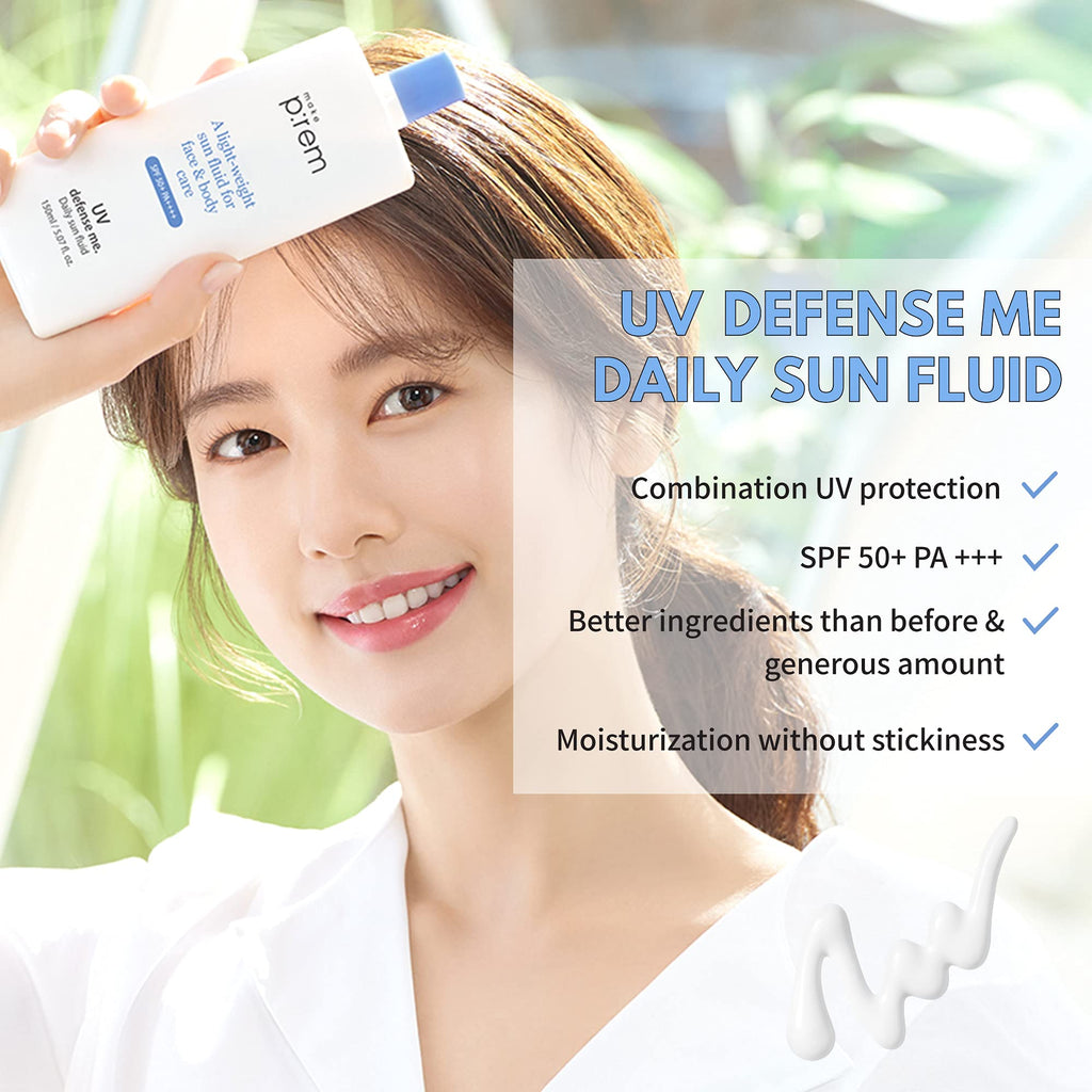 MAKEPREM Defense Me Daily Sun Fluid SPF 50+ PA++++ – Vegan, Non-Greasy Sunscreen