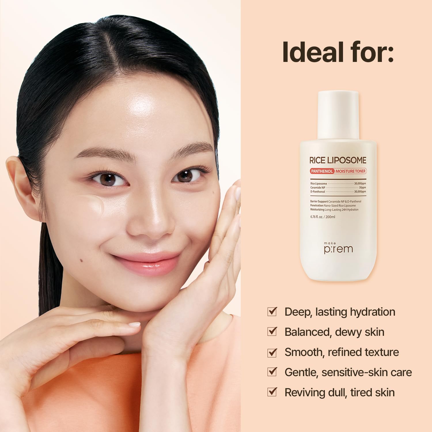 Make P:REM Rice Liposome Toner – Lightweight Hydration & Barrier Support