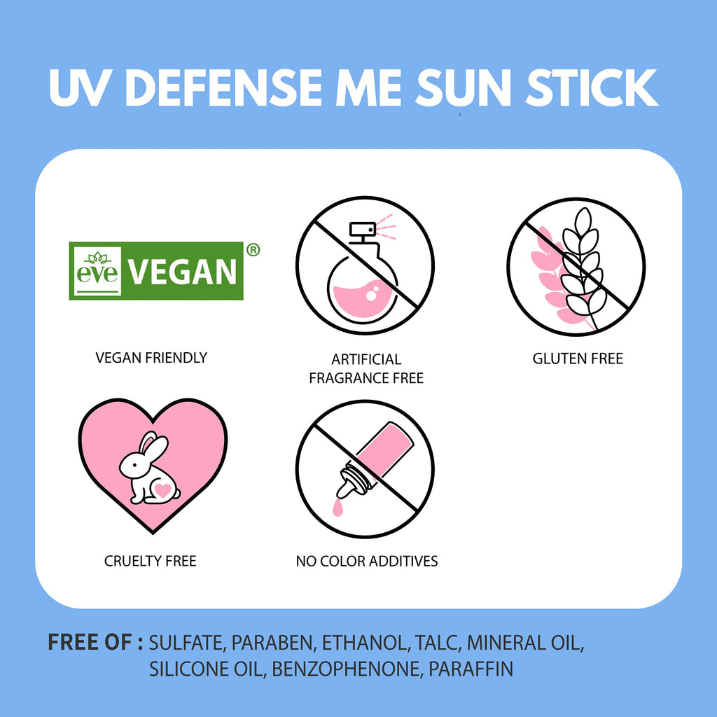 MAKEPREM UVA Defense Sun Stick SPF 50+ PA++++ – Mineral, Vegan, Reef-Safe, Non-Greasy | MAKEP:REM