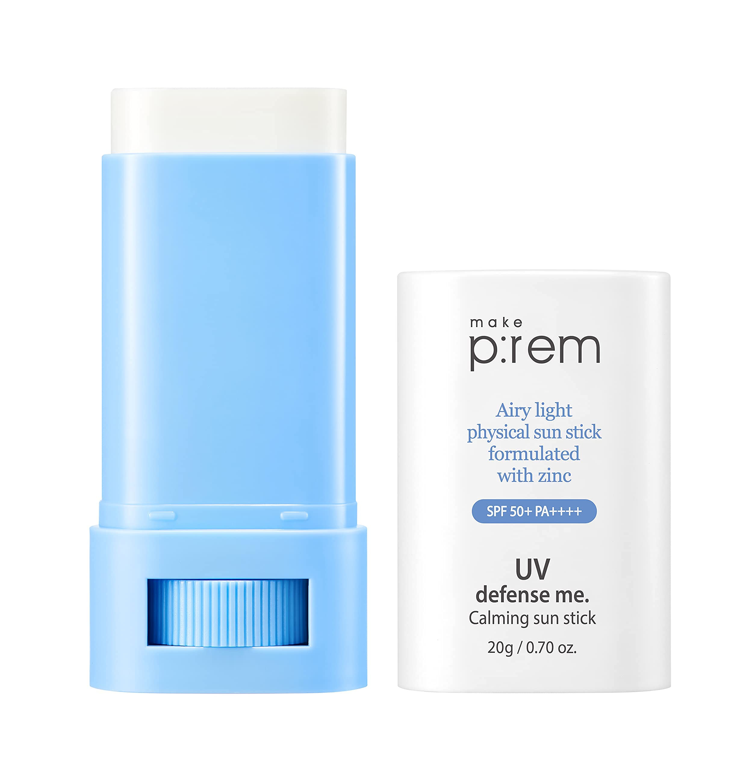 MAKEPREM UVA Defense Sun Stick SPF 50+ PA++++ – Mineral, Vegan, Reef-Safe, Non-Greasy | MAKEP:REM