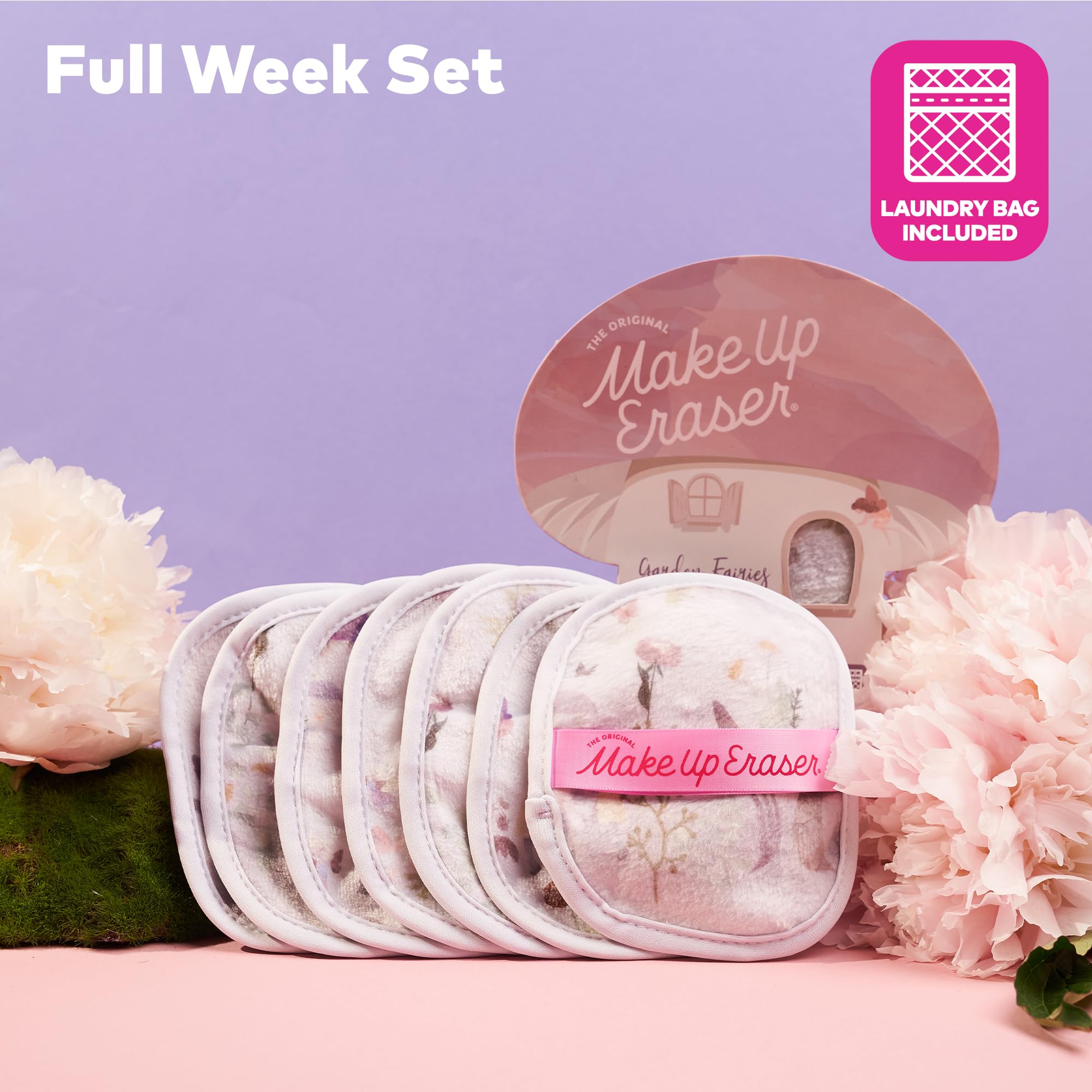 MakeUp Eraser Garden Fairies 7-Day Set – Erase All Makeup with Just Water