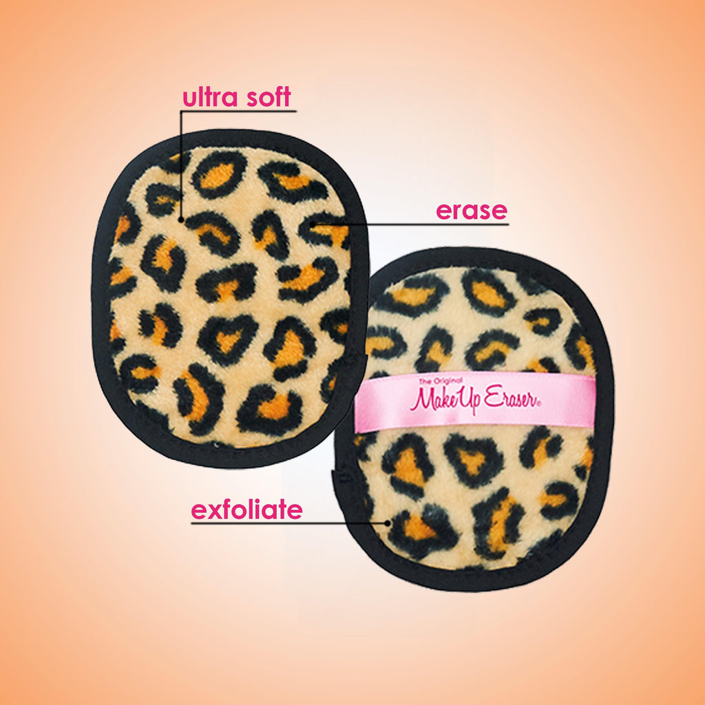 MakeUp Eraser Leopard 7-Day Set – Water-Only Makeup Removal, 7 Cloths