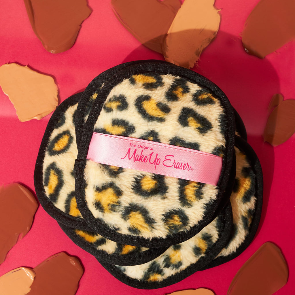 MakeUp Eraser Leopard 7-Day Set – Water-Only Makeup Removal, 7 Cloths