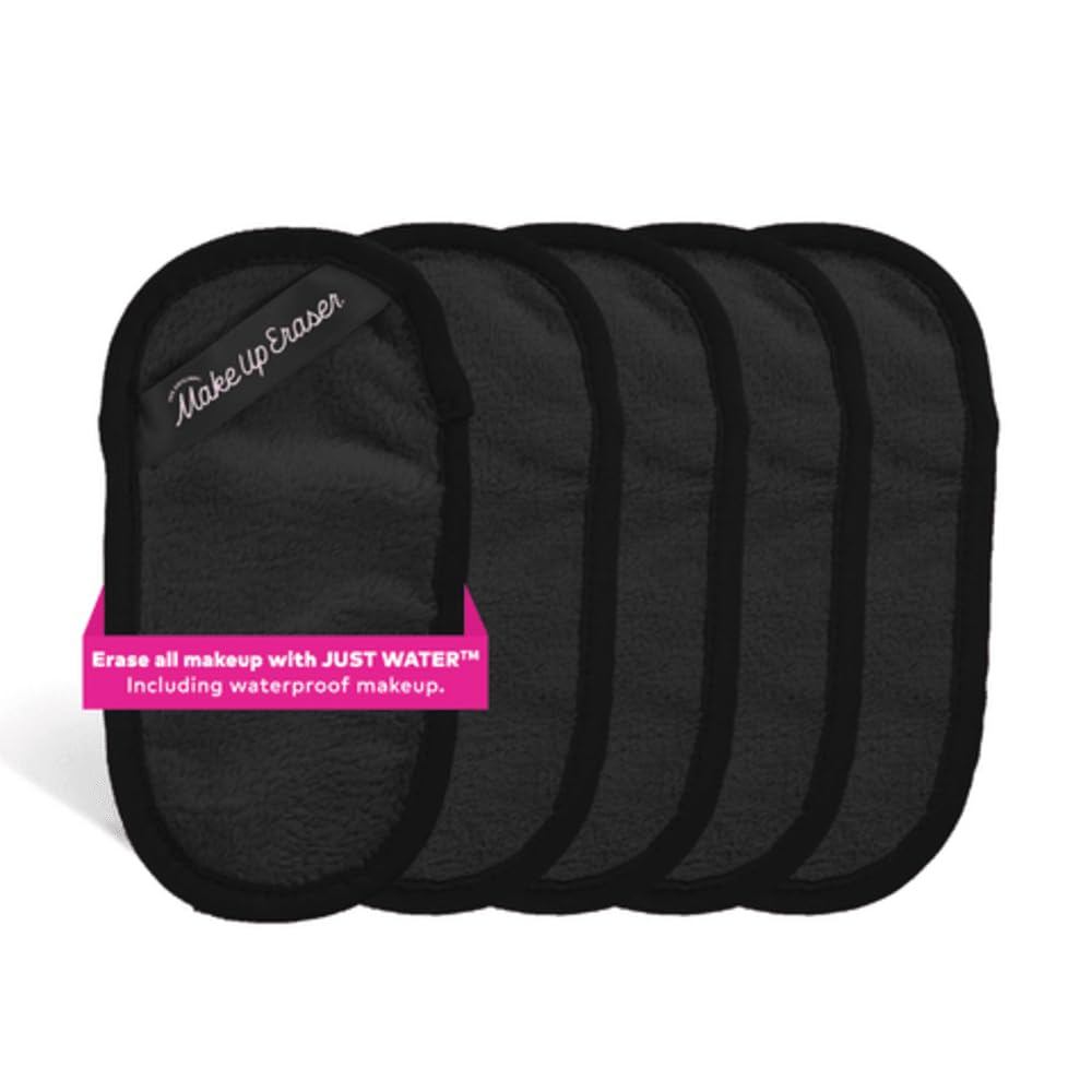 MakeUp Eraser Mini Pro 5-Pack – Remove All Makeup With Just Water (Chic Black)