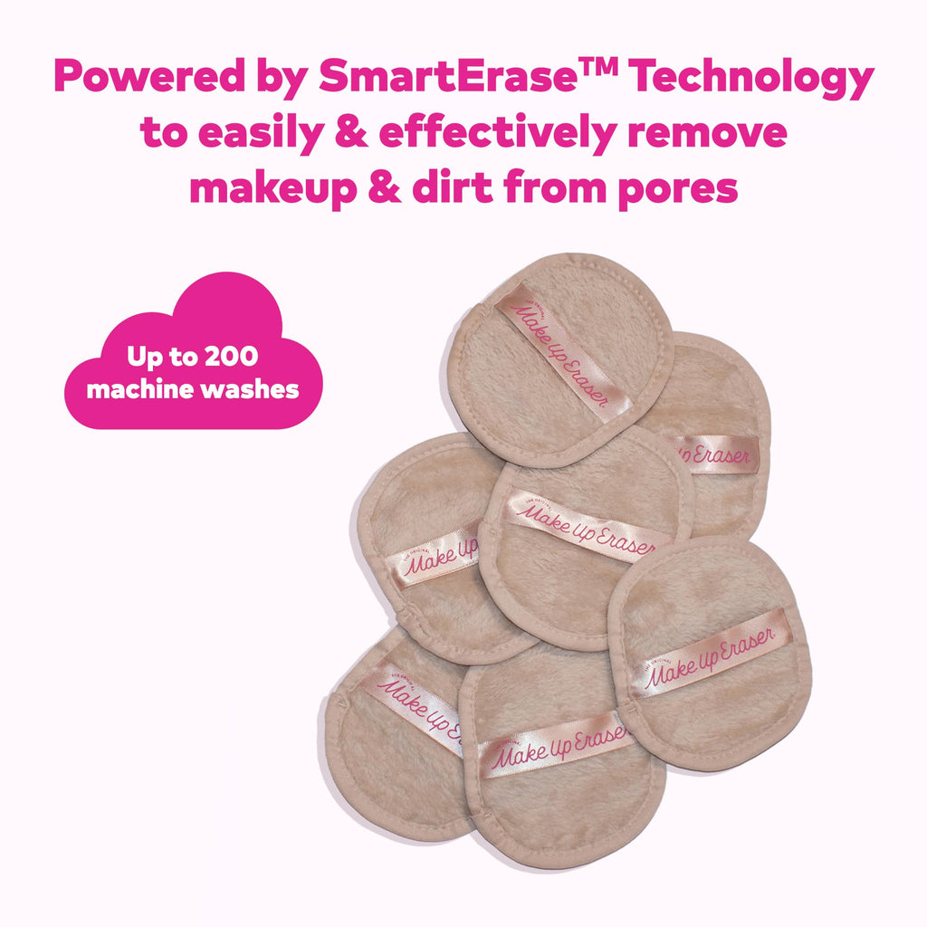 The Original MakeUp Eraser 7-Day Set — Remove All Makeup With Just Water (Sweet Cream), 7 Cloths