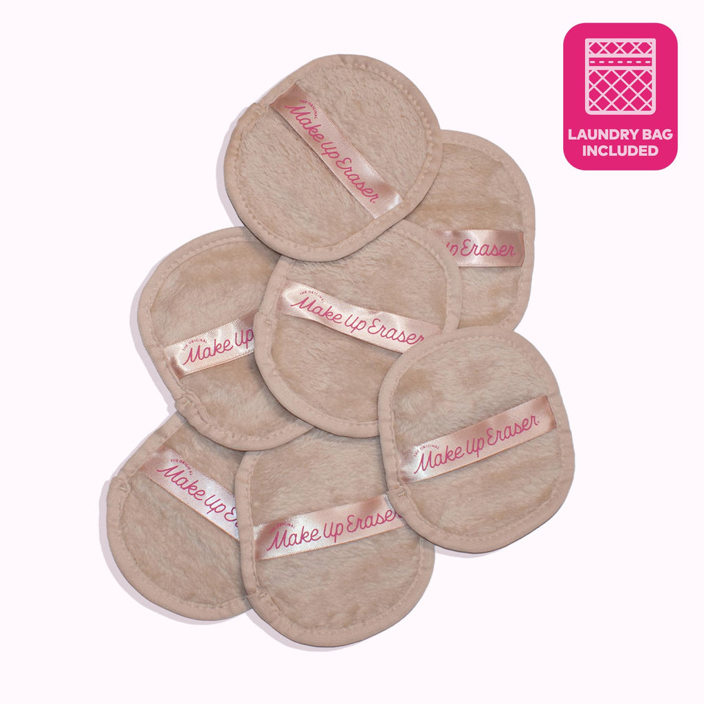 The Original MakeUp Eraser 7-Day Set — Remove All Makeup With Just Water (Sweet Cream), 7 Cloths