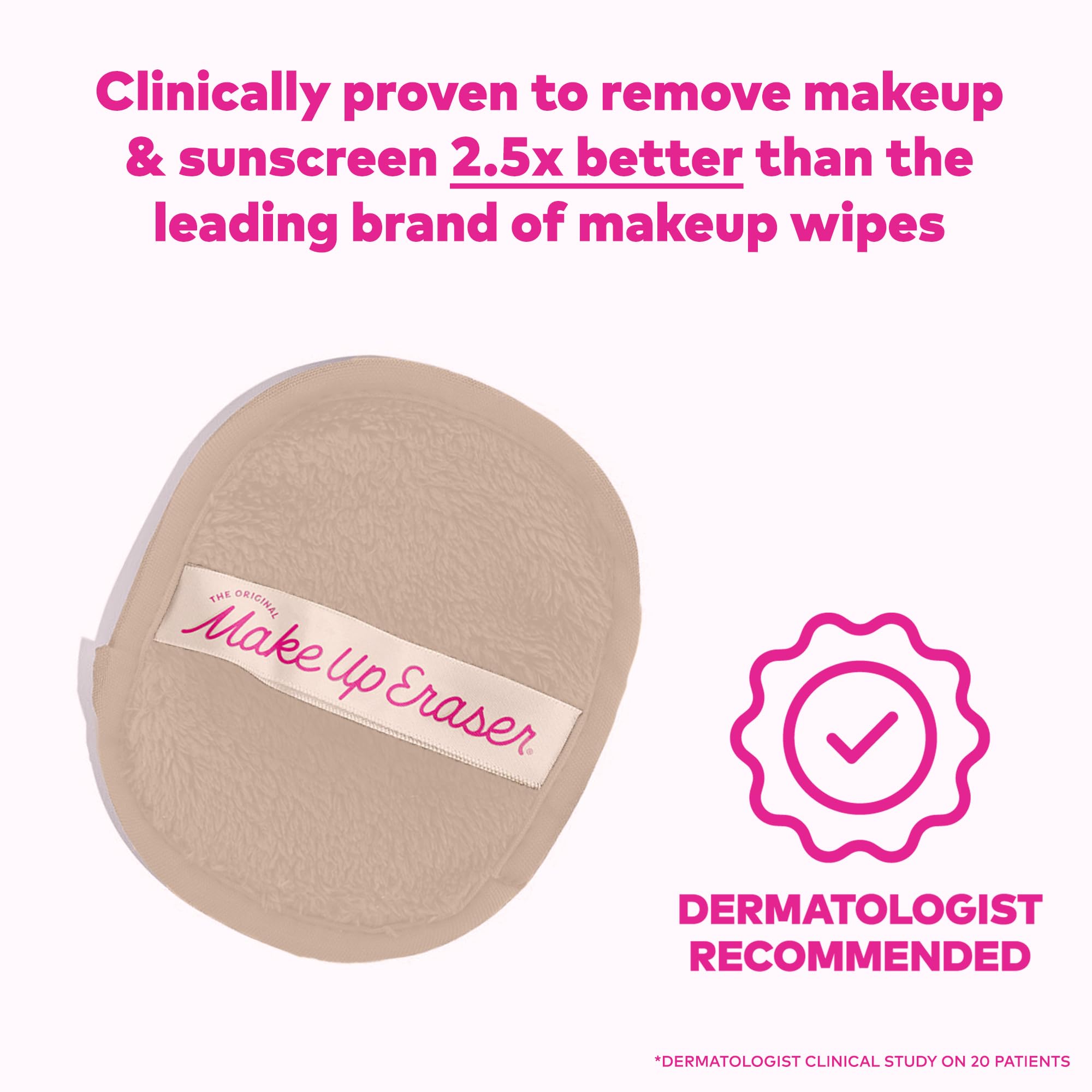 The Original MakeUp Eraser 7-Day Set — Remove All Makeup With Just Water (Sweet Cream), 7 Cloths