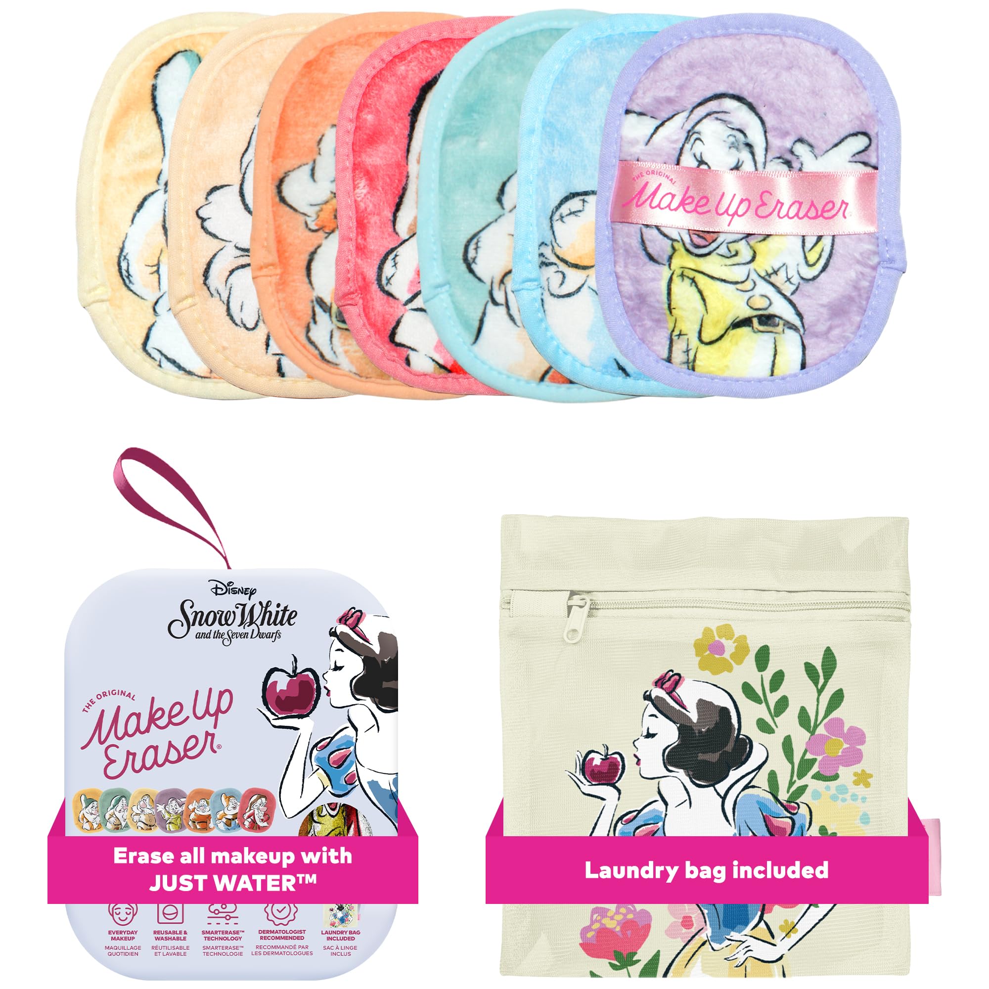 MakeUp Eraser Original 7-Day Snow White Set – Remove All Makeup With Just Water