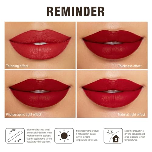 MAKI YIKA 3Pcs Matte Lipstick Set – Long-Lasting, Non-Transfer (Purple, Plum, Pink)
