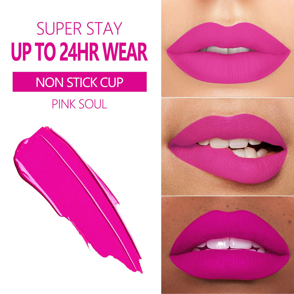 MAKI YIKA 3Pcs Matte Lipstick Set – Long-Lasting, Non-Transfer (Purple, Plum, Pink)