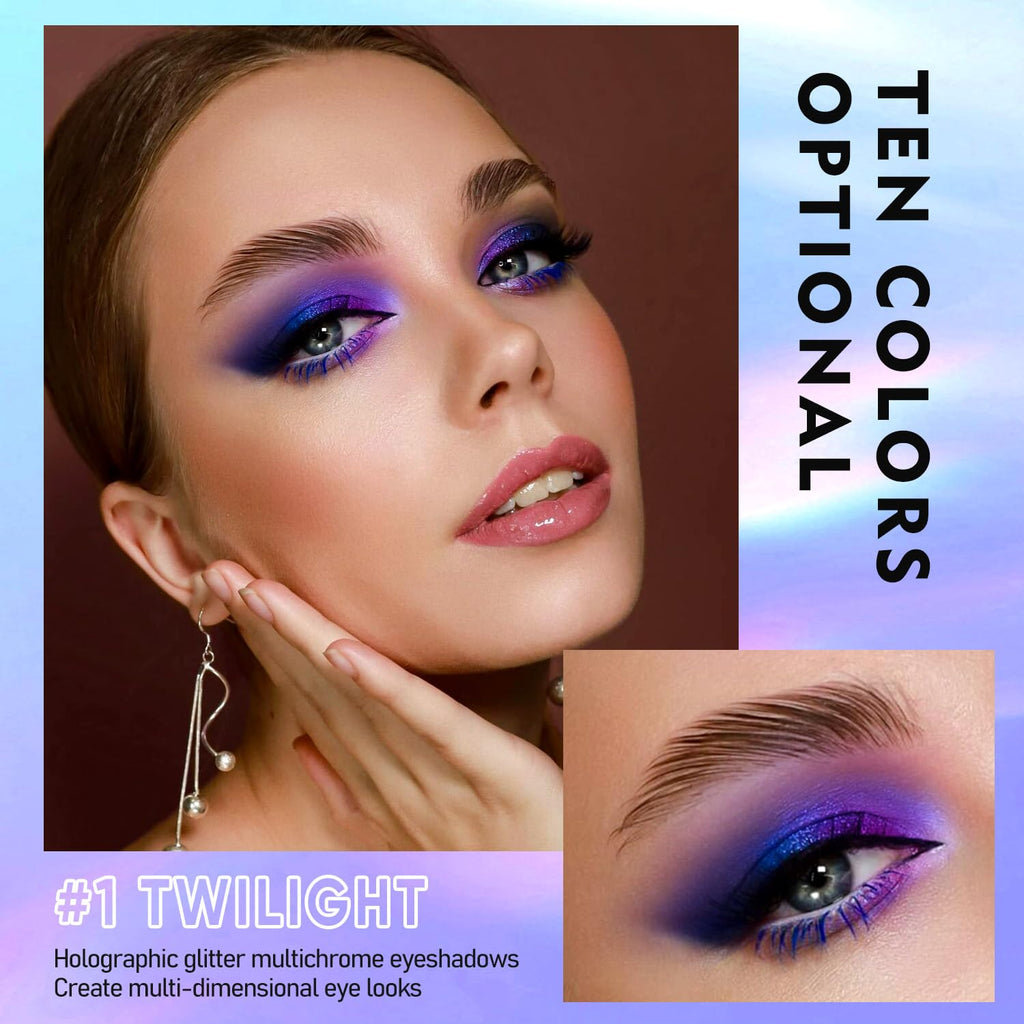 MAKI YIKA 3-Piece Glitter Liquid Eyeshadow – Multichrome Topper, Long-Lasting, Vegan & Cruelty-Free