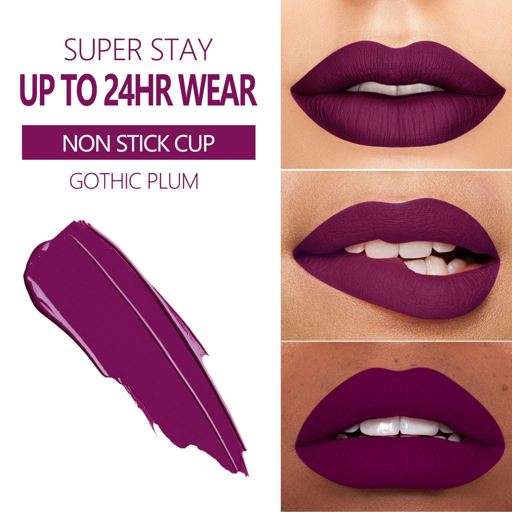 MAKI YIKA 3Pcs Matte Liquid Lipstick Set – Red Purple Pink | Long-Lasting