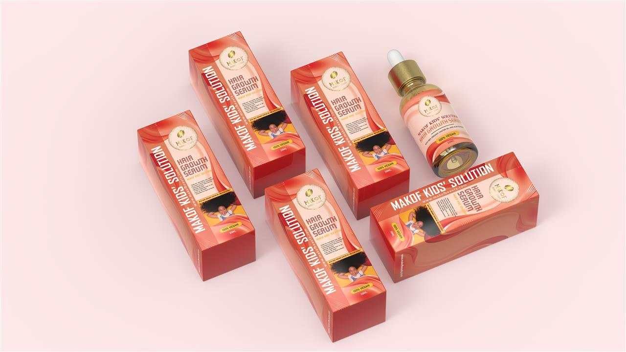 MAKOF Kid’s Hair Growth Set – Gentle Organic Shampoo, Conditioner, Oils, Mask & Leave-in