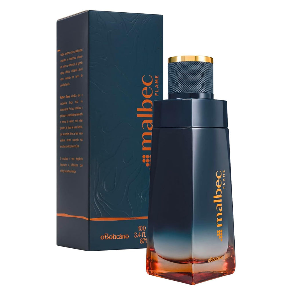 Malbec Flame Eau de Toilette by O Boticário | Nerello Grape & French Oak Aged Scent, 3.4 oz