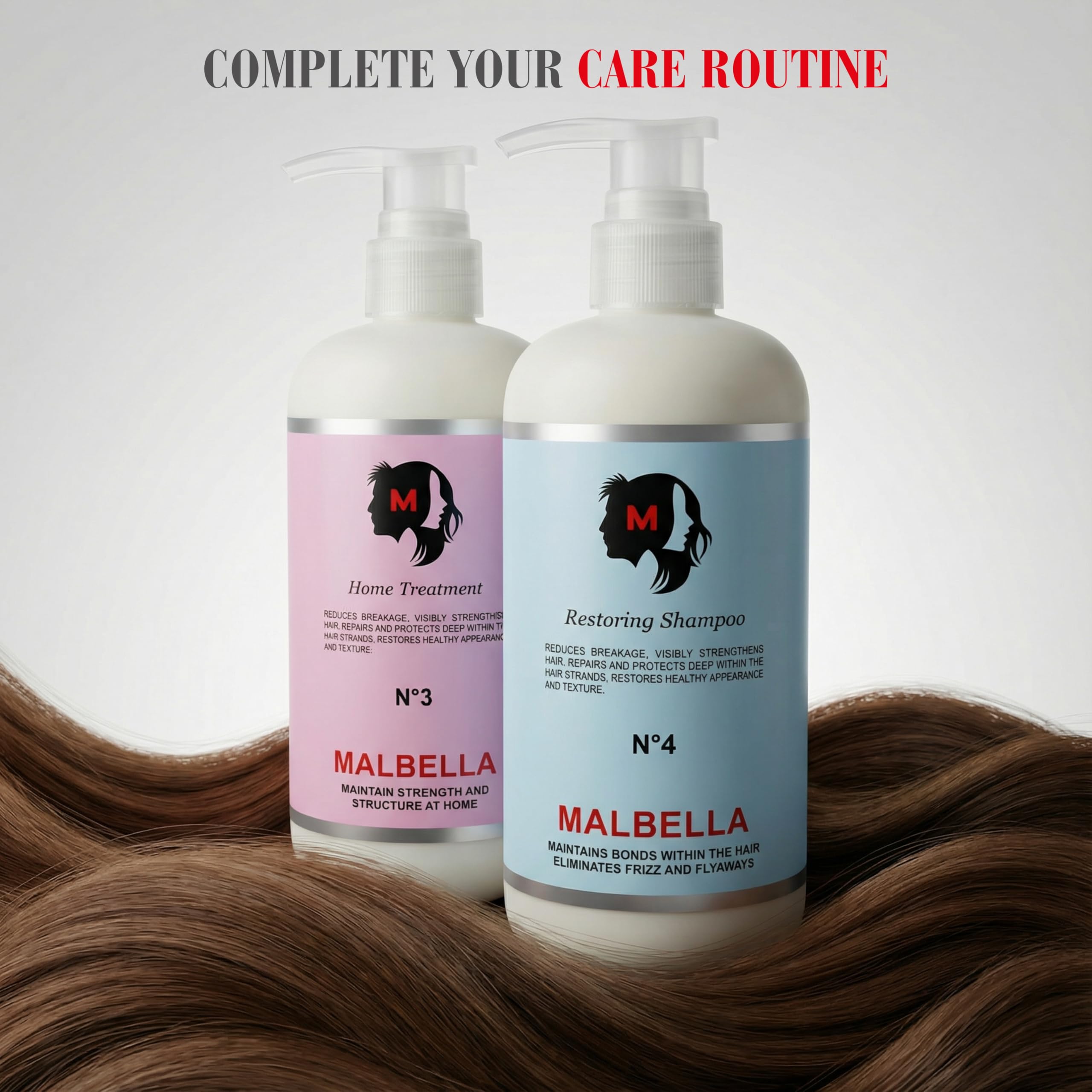 MALBELLA Professional Hair Shampoo – Sulfate-Free Hydration with Wheat Protein, Coconut Oil & Argania Kernel Oil