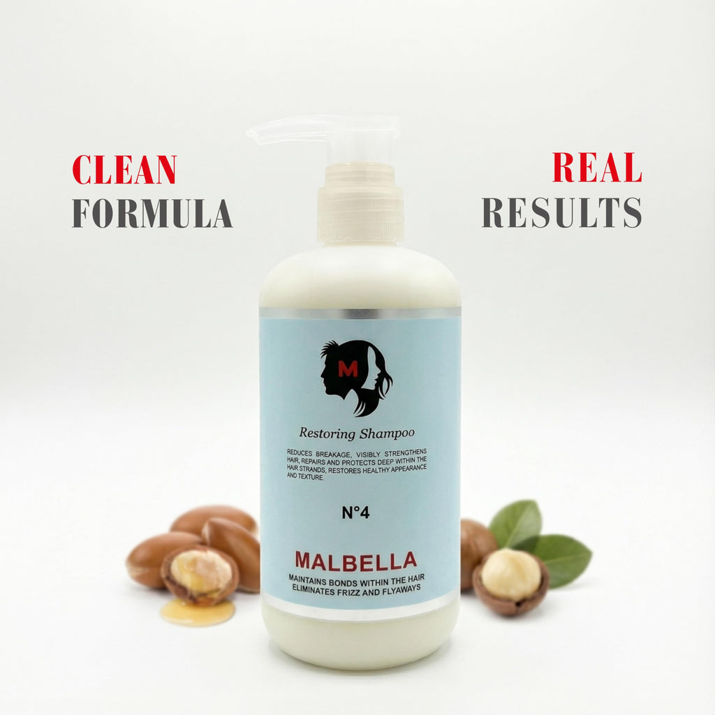 MALBELLA Professional Hair Shampoo – Sulfate-Free Hydration with Wheat Protein, Coconut Oil & Argania Kernel Oil