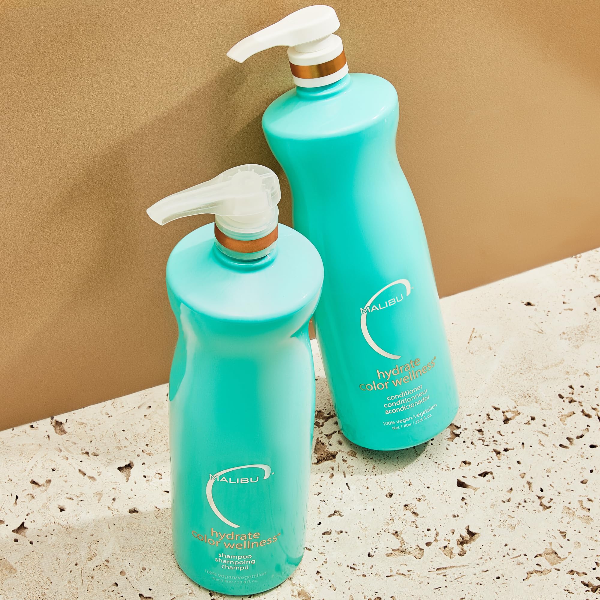 Malibu C Hard Water Wellness Shampoo & Conditioner Duo – Hydrating, Vegan, Sulfate-Free (33.8oz)