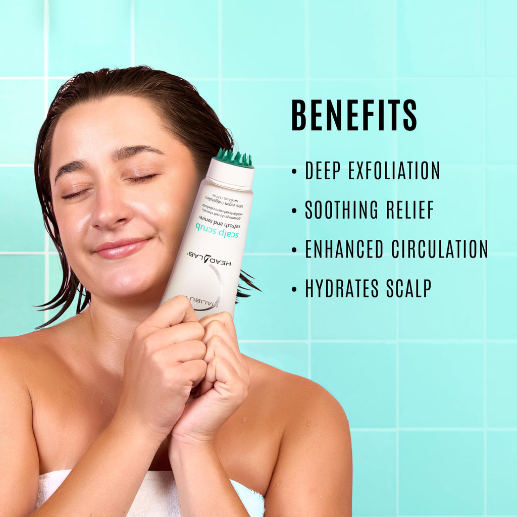 Malibu C Head Lab Scalp Scrub – Gentle Exfoliant with Activated Charcoal & Jojoba Esters (6 oz)