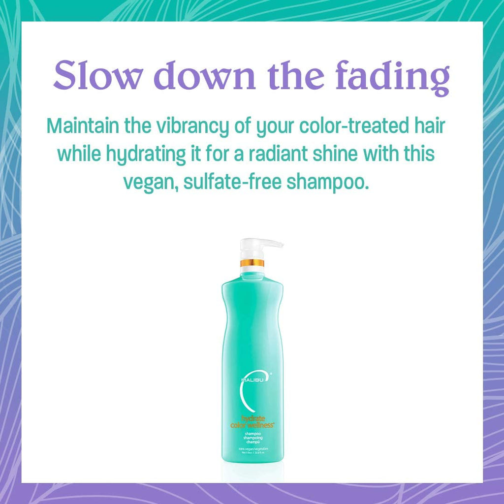 Malibu C Hydrate Color Wellness Duo – Hydrating Shampoo & Conditioner for Color-Treated Hair