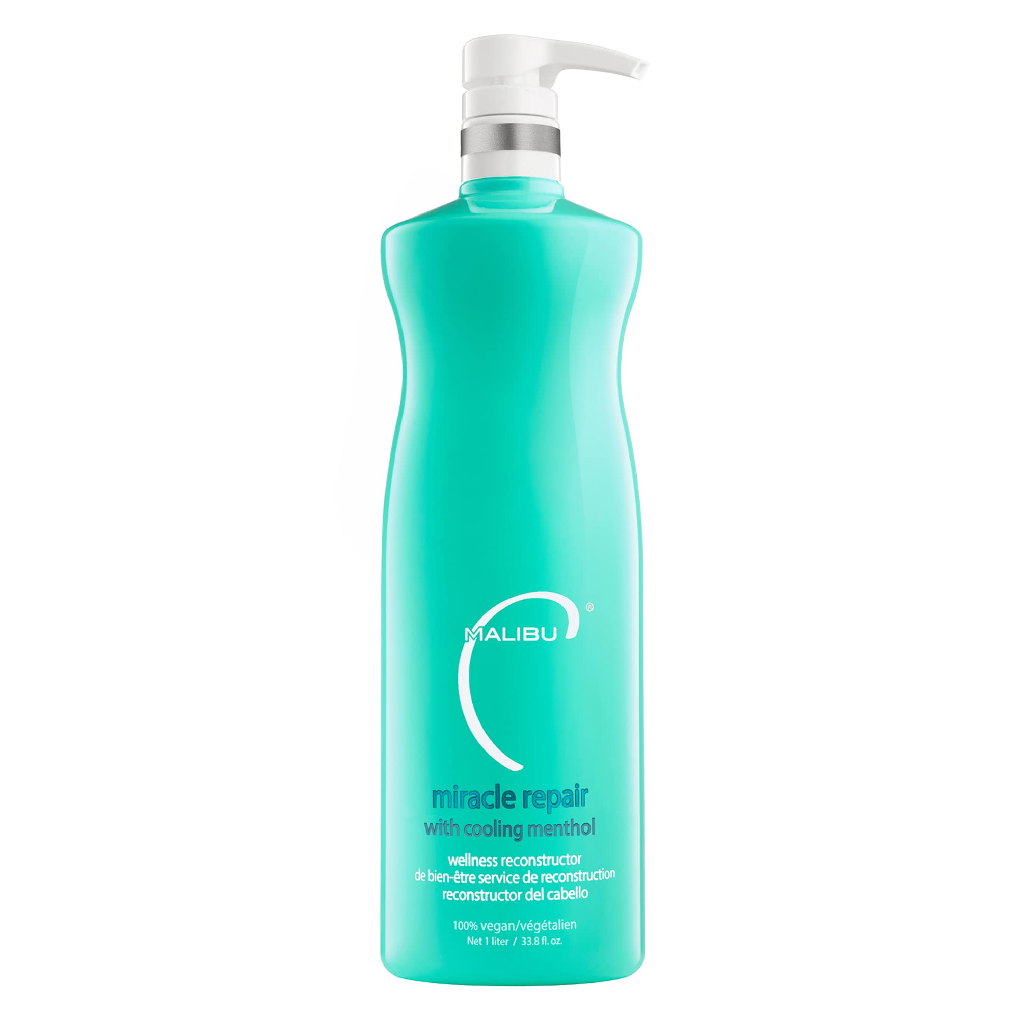 Malibu C Miracle Repair Reconstructor – Nourishing Hair Treatment with Flax Protein & Vitamin B5 (33.8 oz)