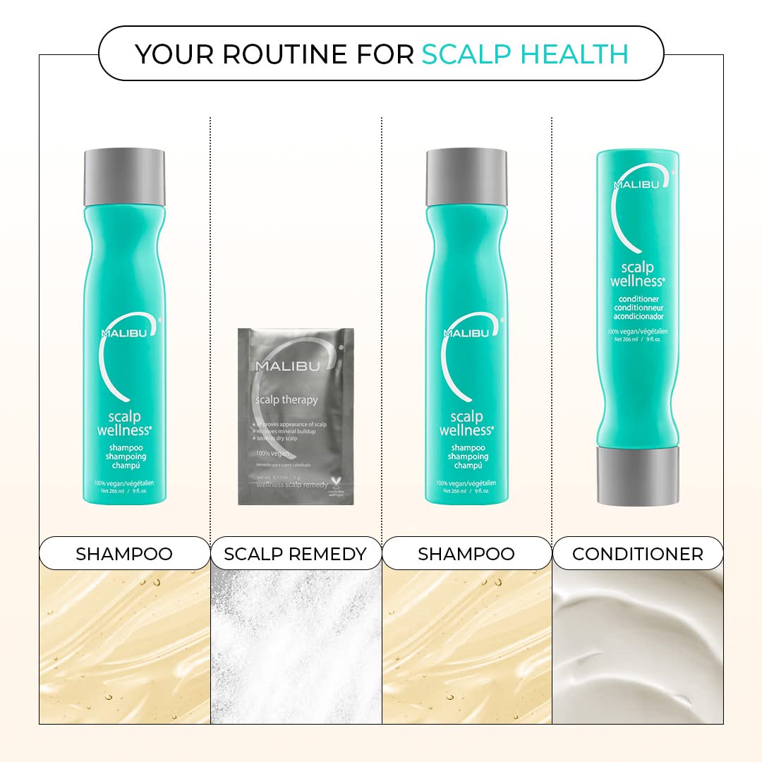 Malibu C Scalp Wellness Shampoo – Sulfate-Free Moisturizing Treatment (9 oz)